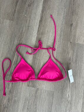Jcrew Hot Pink Triangle Bikini Top